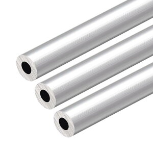 uxcell 6063�A���~�j�E���ۊ� 300mm���� 19mm�O�a 5.2-16mm���a �V�[�����X�A���~�j�E���X�g���[�g�`���[�u 9mm ID x 19mm OD�A3��