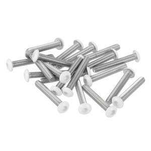 uxcell M3-0.5×20mm �{�^���w�b�h�Z�p���t���~�߂˂� 20�Z�b�g 304�X�e�����X�|�� �t���X���b�h ����d�グ �Ƌ�E�d�C�@��p�@�B�˂� �z���C�g