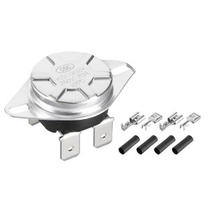 uxcell KSD302T�T�[���X�^�b�g ���x�R���g���[���X�C�b�` ���x105°C 20A �蓮���Z�b�g N.C �s����6.3 mm