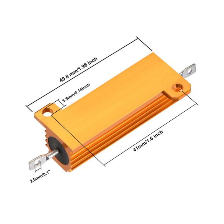 uxcell メタルクラッド抵抗 巻線抵抗器 アルミニウムハウジング抵抗器 50W 1kオーム ±5% ゴールドトーン リングドアベル抵抗器 【お得】 uxcell メタルクラッド抵抗 巻線抵抗器 アルミニウムハウジング抵抗器 50W 1kオーム ±5% ゴールドトーン リングドアベル抵抗器 【お得】