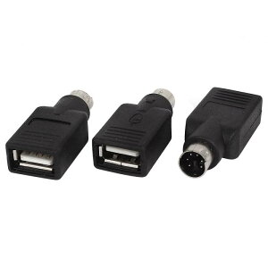 uxcell U S B-PS/2 �A�_�v�^�[ U S B ���X - PS/2 �I�X �R�l�N�^ �R���o�[�^ �A�_�v�^�[ �}�E�X �L�[�{�[�h�p 3�� ��