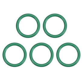 uxcell フッ素ゴムOリング FKMシールガスケット 機械配管用 23 mm外径 18.2 mm内径 2.4 mm幅 グリーン 5個