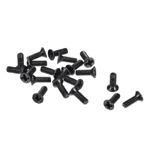 uxcell �t���b�g�w�b�h�l�W M2 x 6mm �v���X�˂��t�@�X�i�[ �u���b�N ���b�v�g�b�v PC TV �t�@�� �I�[�f�B�I �X�C�b�`�p 150����
