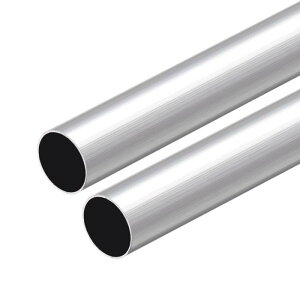uxcell 6063�A���~�j�E���ۊ� 300mm���� �O�a16mm 5-15mm���a �V�[�����X�A���~�j�E���X�g���[�g�`���[�u 15mm ID x 16mm OD�A2��