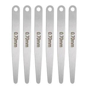 uxcell 6���Z�b�g ���[�g�������݃Q�[�W 0.7mm �V���O���u���[�h �I�[�o���^ ���݃Q�[�W 304�X�e�����X�| ���ԑ���H�� �C���p �o���u �M�^�[ �X�p�[�N�v���O