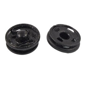 uxcell フックボタン コートや衣類用 ジーンズホック釦 隠しボタン クリップ メッタル ブラック 20個入り