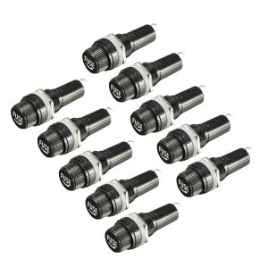uxcell �p�l�����t���^�C�v �q���[�Y�z���_ �L���b�v �q���[�Y �z���_�[ AC 10A 250V 6mm x 30mm 10��