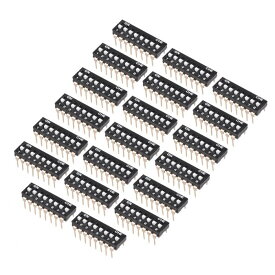 uxcell 20 Pcs Black DIP Switch 1-8 Positions 2.54mm Pitch for Circuit Breadboards PCB