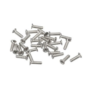 uxcell �t���b�g�w�b�h�l�W �v���X�˂��t�@�X�i�[ M1.4 x 5mm �V���o�[�g�[�� ���b�v�g�b�v PC TV �t�@�� �I�[�f�B�I �X�C�b�`�p 150����