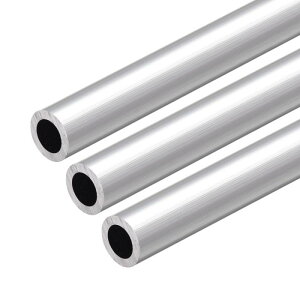 uxcell 6063�A���~�j�E���ۊ� 300mm���� �O�a14-15mm �V�[�����X�A���~�j�E���X�g���[�g�`���[�u 10mm ID x 15mm OD�A3��