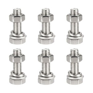 uxcell Zp{g ibg Zp˂ tbg&bNbV[Lbg 304XeX| SZp{gXbh M6 x 20 mm 6Zbg