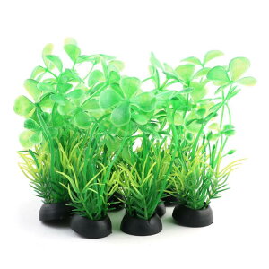 uxcell Aquarium Fish Tank Plastic Landscape Artificial Grass Decoration Plant Green 10pcs