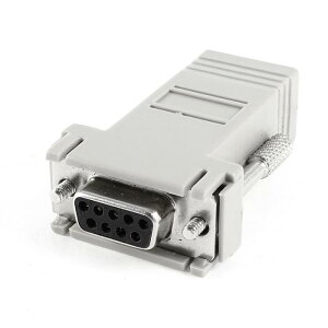 uxcell RJ45-DB9 ���X �A�_�v�^ VGA DB9 9 �s�� ���X���� CAT5 CAT6 RJ45 8P8C ���X �J�v�� �R�l�N�^ 1��