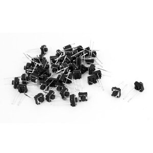 uxcell �G�o�X�C�b�` DIP 2�s�� 6 x 6 x 5mm �v�b�V���{�^�� �u�ԃA�N�V���� 50����