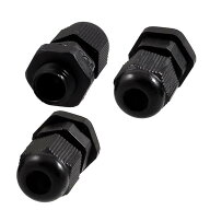 uxcell ケーブルグランド PG7 ブラック ワイヤコネクタ グランド 3-6.5mm 3個入り