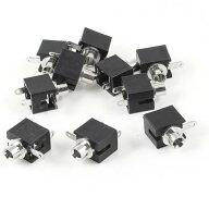 uxcell モノラルジャック 基板実装 コネクタ ヘッドホン イヤホン 3ピン 2.5mm 10個入り