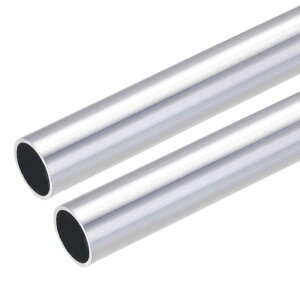 uxcell 6063�A���~�j�E�� �ۊ� 23 mm�O�a 20mm���a 300mm���� �V�[�����X�X�g���[�g�`���[�u 2��