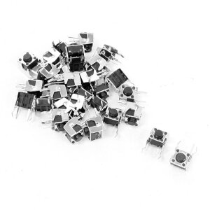 uxcell �^�N�g�X�C�b�` �v���X�`�b�N ���� �u�� ���p 6mm x 6mm x 5mm 30����