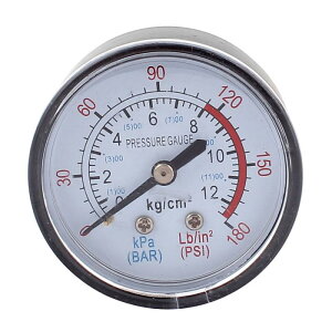 uxcell CQ[W GA͌v CQ[W_C Eh 0-12 kg/cm2 13mm̃Xbha