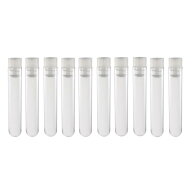 uxcell キャップ付き50個プラスチック試験管、ポリスチレンミニ試験管、白、12x60mm、ビーズサンプルラボ…