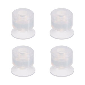 uxcell �x���[�Y�T�N�V�����J�b�v �V���R���� �N���A�z���C�g �~�j�V���R���h�� �Y�Ɨp�|���@�z�Ճp�b�h 10mm ���a x M5�W���C���g��C���T�N�V�����J�b�v 4����