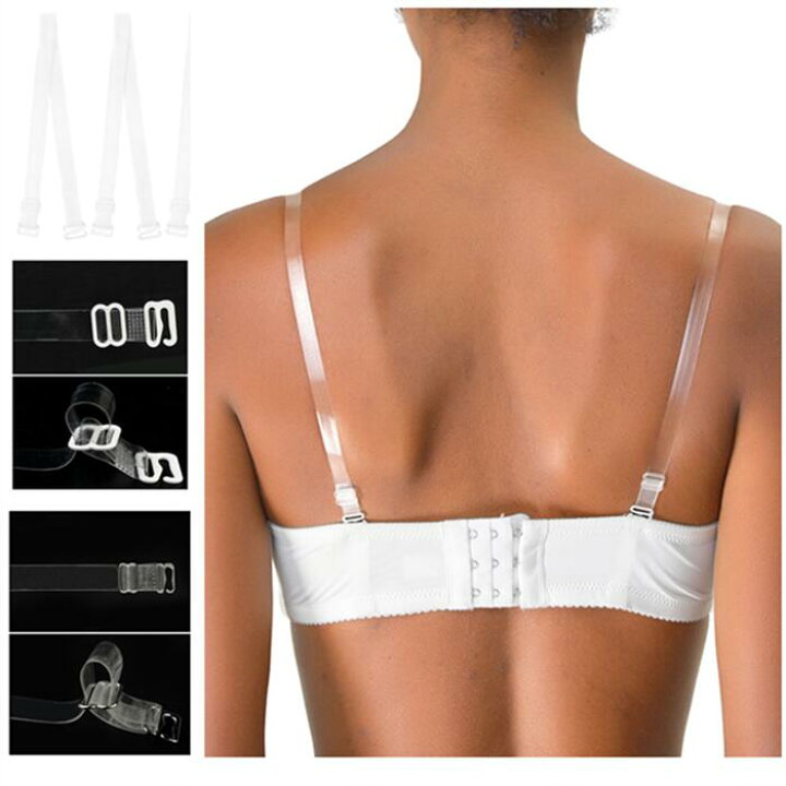 楽天市場 Uxcell ブラストラップ 4本入り 透明 クリア 調節可能 ショルダーストラップ 見えない 5種類選べる 幅1cm 1 2cm 1 3cm 1 5cm Uxcell Japan