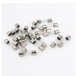 uxcell �K���X�ǃq���[�Y AC 250V 8A ���f�^ �K���X�q���[�Y 5 mmx20 mm 20��