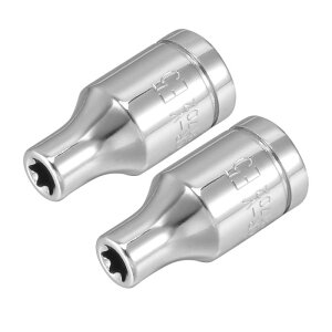 uxcell 6�|�C���g�󂢃\�P�b�g �g���N�\�P�b�g Cr-V�| 6.35mm�h���C�u E5 2������