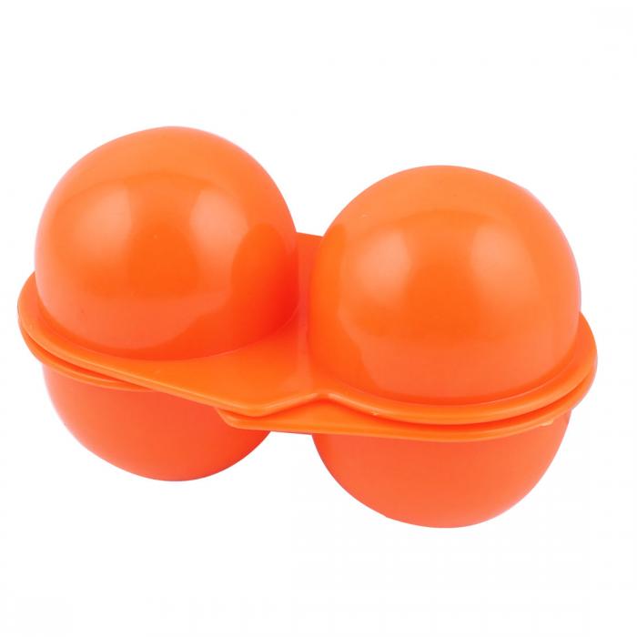 uxcell 感謝価格 エッグホルダー 携帯用 正規逆輸入品 卵ケース たまごまもる 2個入れ オレンジ プラスチック製