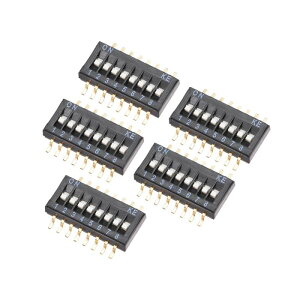 uxcell DIP �X�C�b�` �f�B�b�v�X�C�b�` �u���b�N Surface Mounted Devices 1-8�|�W�V���� �s�b�`1.27mm ��HPCB�p 5����