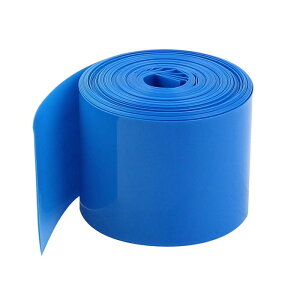 uxcell �o�b�e���[���b�v PVC�M���k�`���[�u �t���b�g��29.5mm 18650�d�� ����5m �u���[