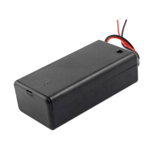 uxcell �o�b�e���[�z���_�[ �v���X�`�b�N�� �u���b�N ON/OFF�X�C�b�` 2-���C���o�b�e���[ �z���_�[ 9V �o�b�e���[�R���e�i�A�_�v�^�[