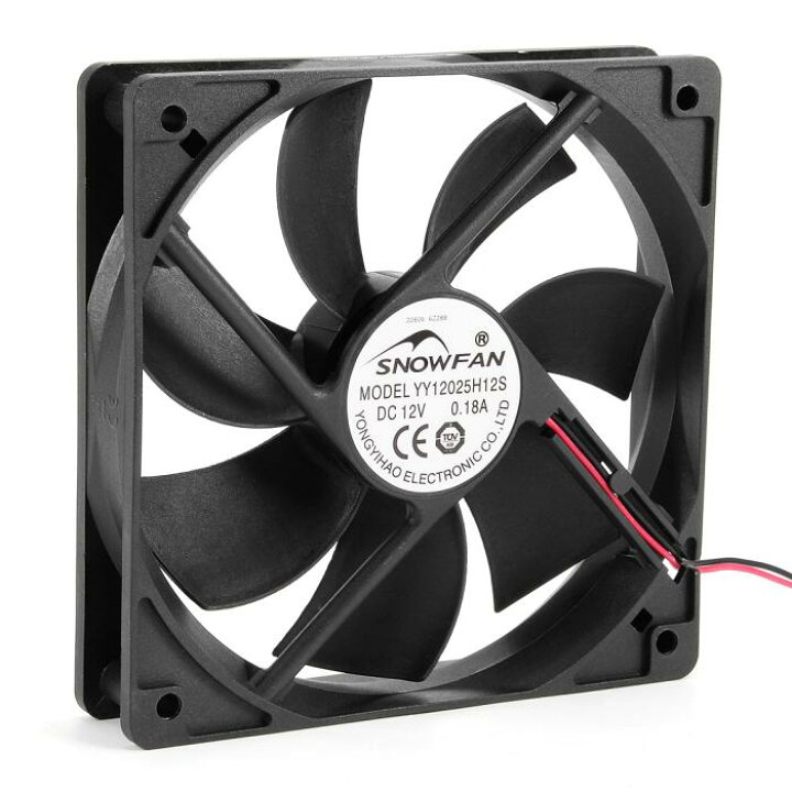 楽天市場】uxcell 冷却ファン DC 12V 0.18A 120x120x25mm スリーブ 