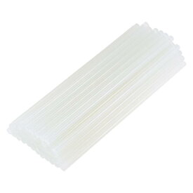 uxcell ミニホットグルーガンスティック 200mm x 7mm グルーガン用 クリア 48個