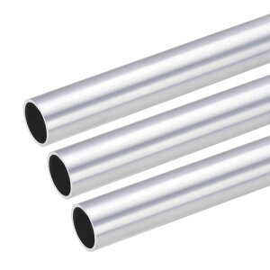 uxcell 6063�A���~�j�E�� �ۊ� 22mm�O�a 19mm���a 300mm���� �V�[�����X�X�g���[�g�`���[�u 3��