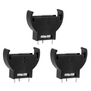 uxcell �{�^���d�r�z���_�[ �{�^���d�r�P�[�X �����v���X�`�b�N�� �c�^ CR/LIR2032 2025�d�r 3����