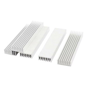 uxcell �q�[�g�V���N 5���� �V���o�[�g�[�� �A���~�j�E�� 100x25x10mm