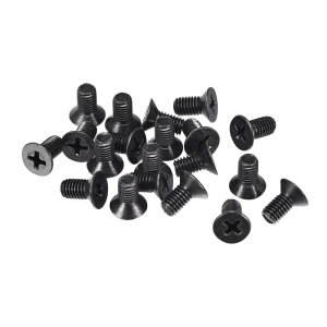 uxcell �t���b�g�w�b�h�l�W �v���X�˂��t�@�X�i�[ M5 x 10mm �u���b�N ���b�v�g�b�v PC TV �t�@�� �I�[�f�B�I �X�C�b�`�p 50����
