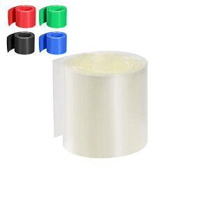 uxcell PVC�M���k�`���[�u 60mm�t���b�g�� 2 m���� �v���J�b�g�M���k���b�v�`���[�u �O��18650�p