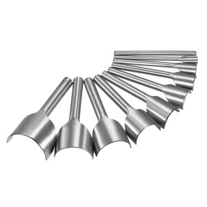 uxcell �n�[�t���E���h���U�[�J�b�^�[�p���`�Z�b�g �|�S�� 5mm-50mm DIY�c�[�����O�̃��U�[���[�L���O�J�b�^�[V �p���`�J�b�e�B���O �󂢉~�`�p���`�x���g���z�X���[�u 10����