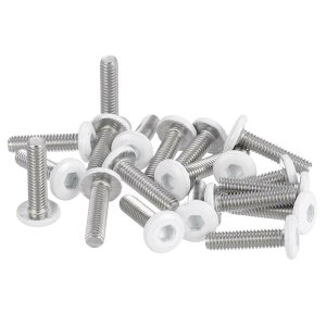uxcell 20�� M4-0.7×16mm �{�^�����Z�p���t���˂� 304�X�e�����X�|�{���g �S�˂� ����d�グ �Ƌ�E�Ɠd�p�Z���t�^�b�s���O�˂� �z���C�g