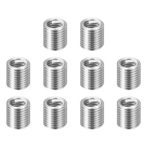 uxcell ���C���[�l�W�C���C���T�[�g M1.6 x 0.35 x 3D (4.8mm) ���g���b�N 304H�X�e�����X�|�� �w���J���R�C�����C���[���X�N�����[�l�W�X���[�u�V�[�X �����ԏC���p 10�Z�b�g