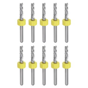 uxcell 10Zbg Gh~rbg 3 mm ő̍d CNC[^[rbg Jb^[c[ PCBtCX ؒ 1/8" Xg[gVN