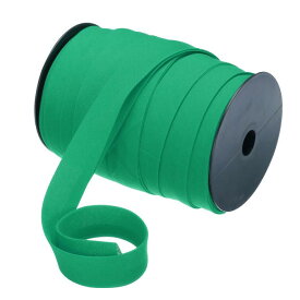 uxcell 1インチ ダブルフォールドバイアステープ ポリエステル製 連続バイアステープで 縫製 縫い合わせ キルティング 裾付け バインディング クラフトに最適です（緑 55ヤード）