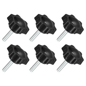 uxcell 6�Z�b�g M6 x 25mm �X�^�[�m�u �v���X�`�b�N���̘Z�p�`�N�����s���O�m�u�l�W ��Œ��߂�����p�m�u �P�x�[�X�̌����m�u