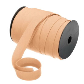 uxcell 1インチ ダブルフォールドバイアステープ ポリエステル製 連続バイアステープで 縫製 縫い合わせ キルティング 裾付け バインディング クラフトに最適です（ライトオレンジ 55ヤード）