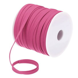 uxcell 1/4インチ ダブルフォールドバイアステープ ポリエステル製 連続バイアステープで 縫製 縫い合わせ キルティング 裾付け バインディング クラフトに最適です（ローズレッド 55ヤード）