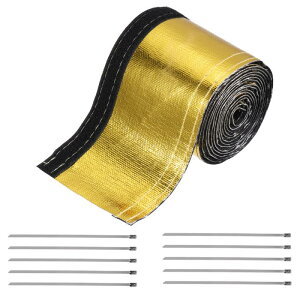 uxcell q[gVEhX[u A~jEX[u 15mm 3/5C` a x 300cm 10FT q[gP[uX[u z[XC[یp tbN[vt XeXX`[^C10Zbg