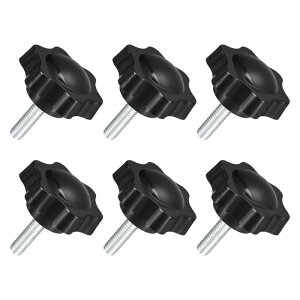uxcell 6�Z�b�g M6 x 20mm �X�^�[�m�u �v���X�`�b�N���̘Z�p�`�N�����s���O�m�u�l�W ��Œ��߂�����p�m�u �P�x�[�X�̌����m�u