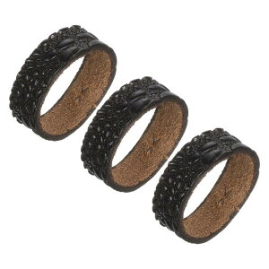 uxcell 3�Z�b�g ���U�[�x���g���[�v�L�[�p�[ - �s�K���ȃp�^�[�� �����O�o�b�N���� DIY�N���t�g�o�b�O�x���g �C���ɓK����3.5cm�� �x���g�X�g���b�v�Ƀt�B�b�g���܂��i�R�[�q�[�F�j